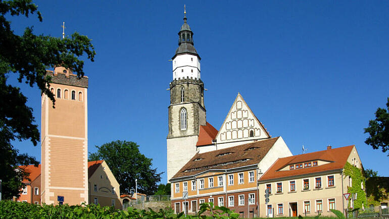 Roter Turm und St. Marienkirche von Kamenz